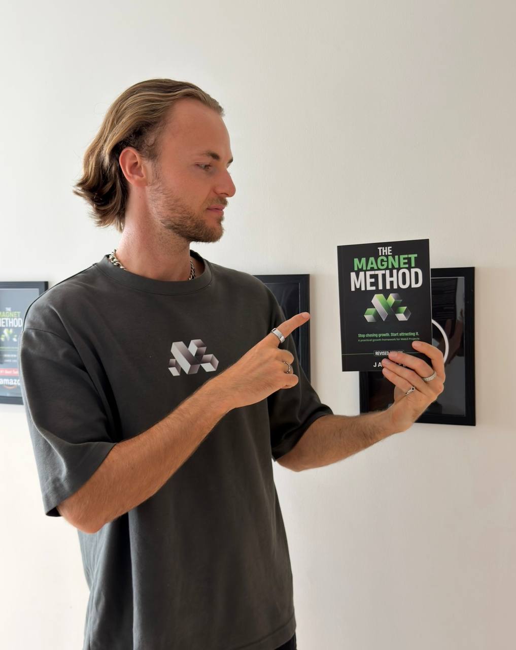 Jake holding The Magnet Method book