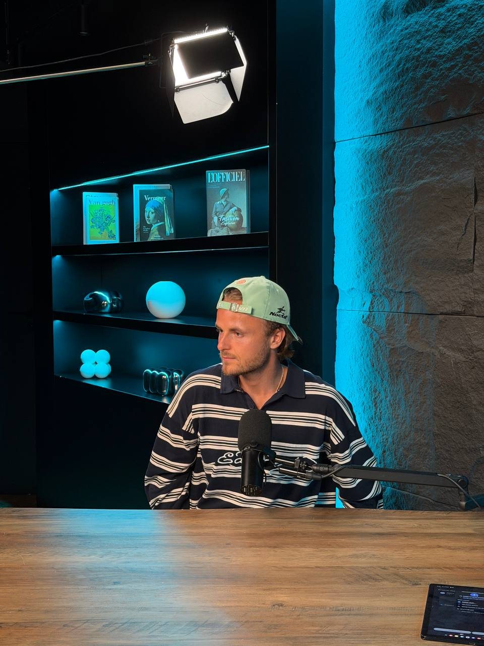 Jake in the podcast studio